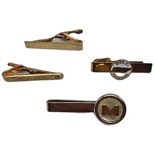 4 pc lot vintage mens tie tacks